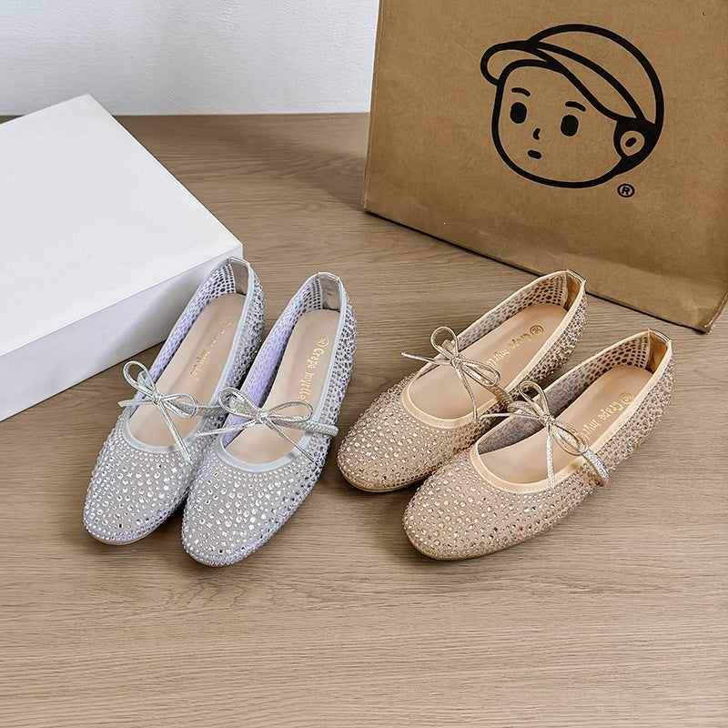 Rhinestone Mesh Mary Janes