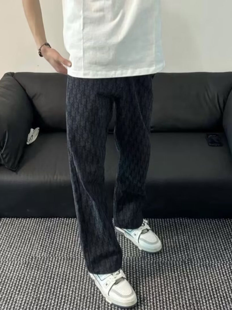 Monogram Straight-Leg Trousers