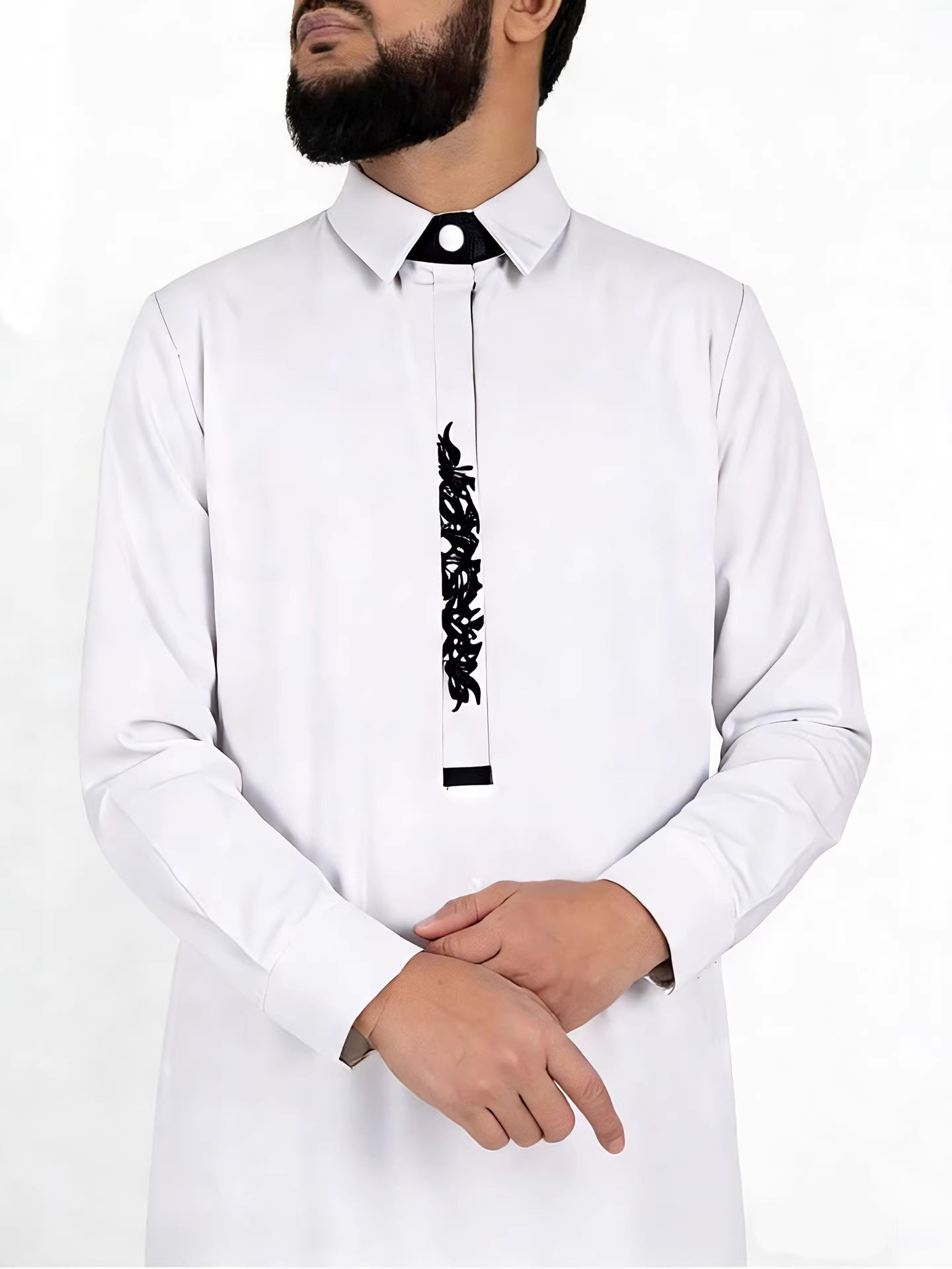 Embroidered Moroccan Thobe (Djellaba Style)