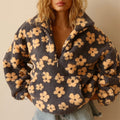Floral Fleece Quarter Zip Pullover