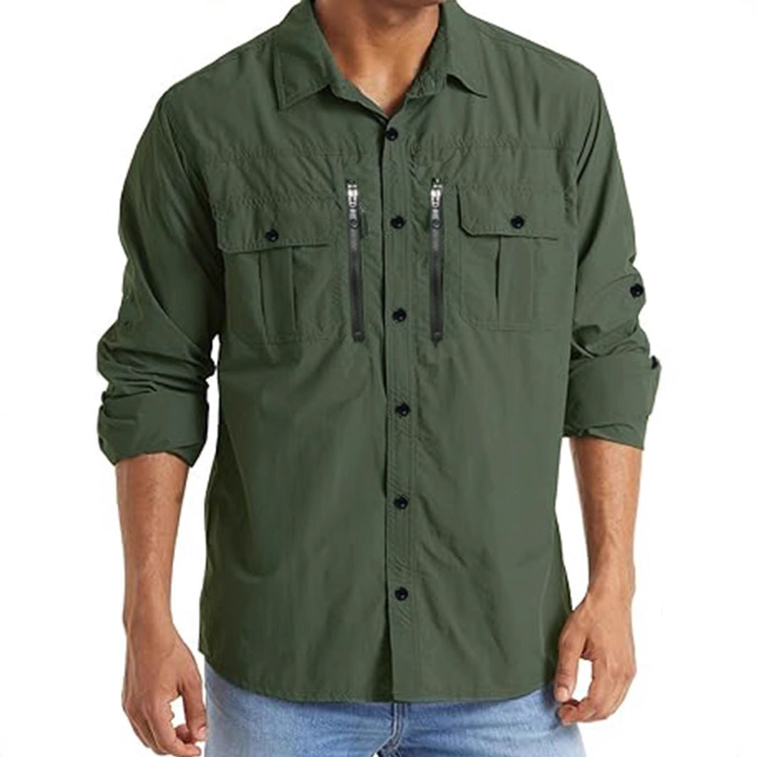 Multi-Pocket Tactical Utility Shirt