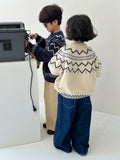 Kids' Wave-Knit Crewneck Sweater