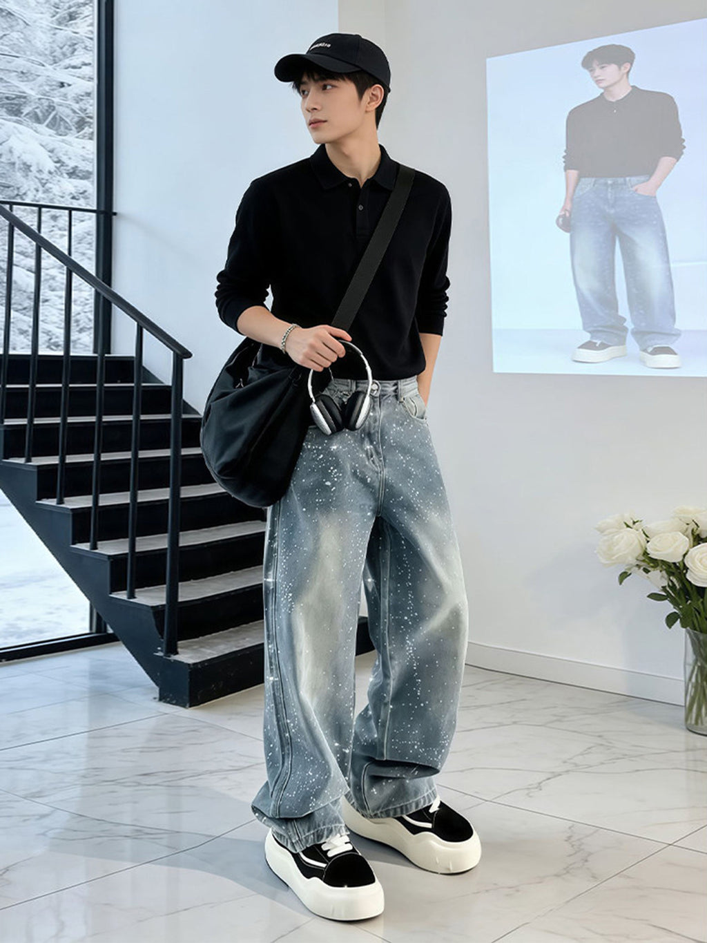 Starry Night Wide Leg Jeans