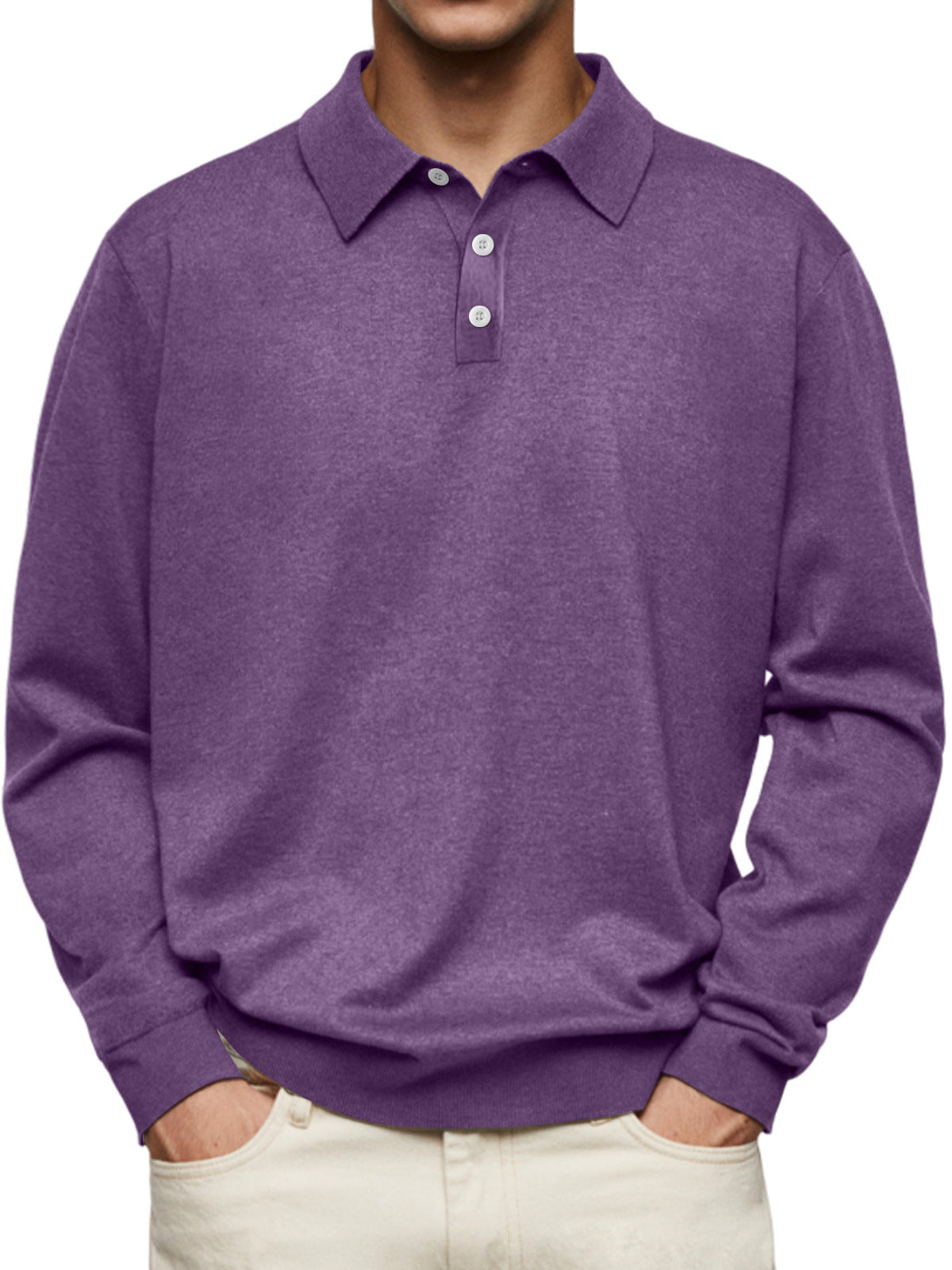 Long Sleeve Knit Polo