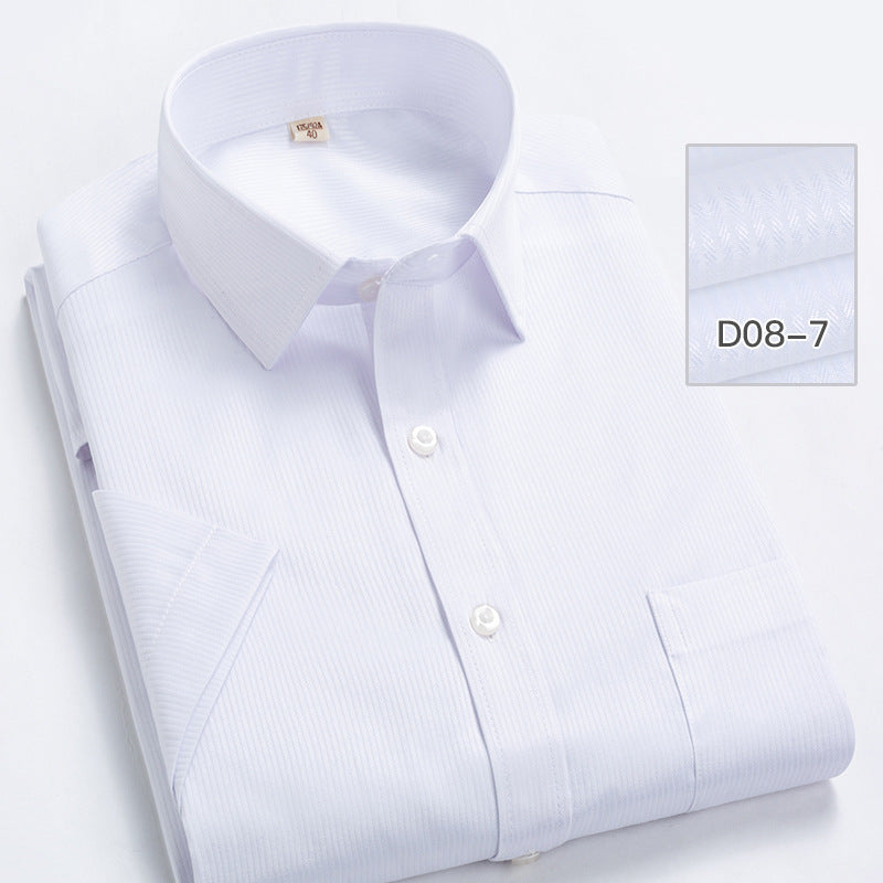Men's Striped Short-Sleeved Business Shirt