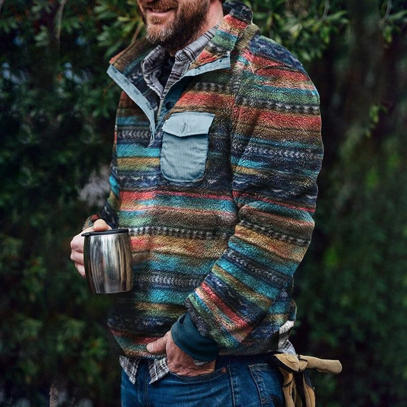 Southwestern Pattern Fleece Jacket