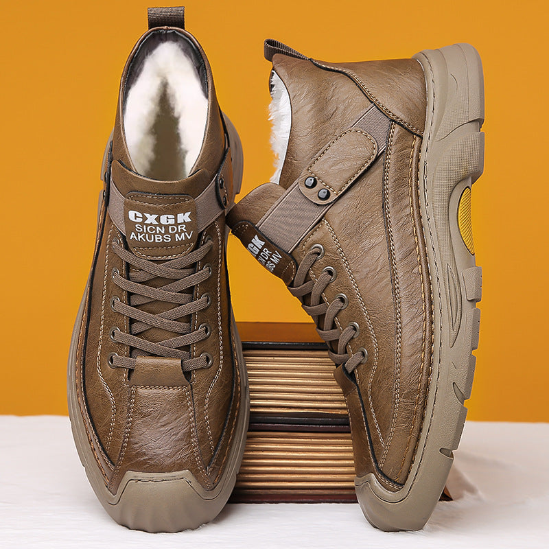 Insulated High-Top Utility Sneakers