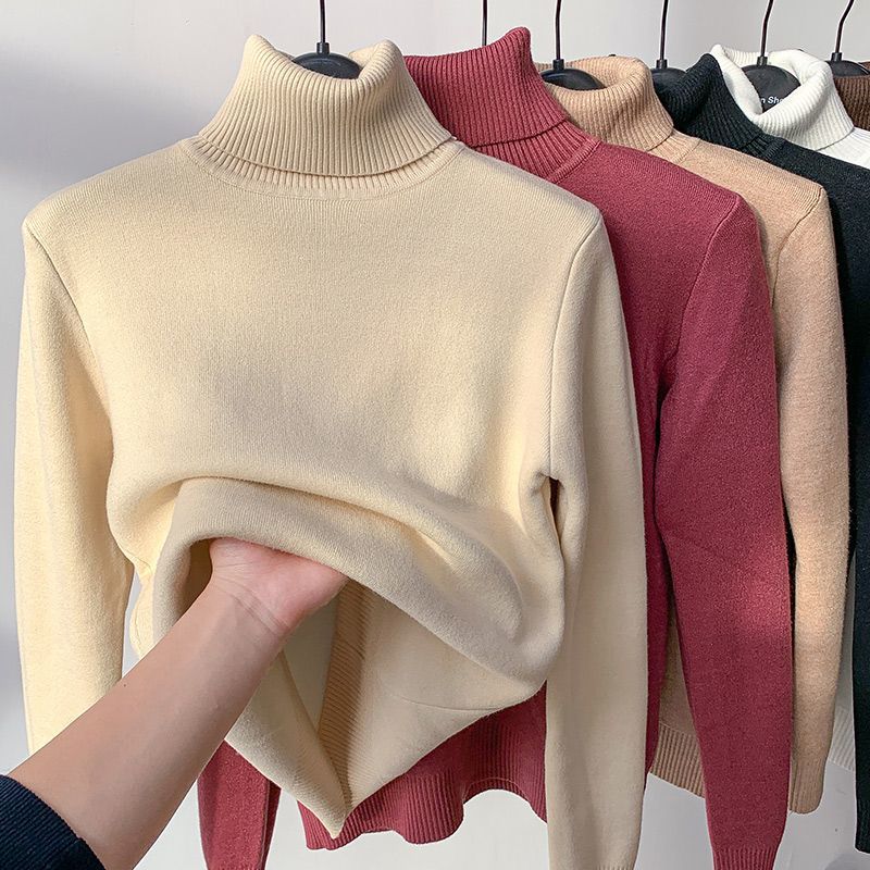 Plush-Lined Turtleneck Sweater.