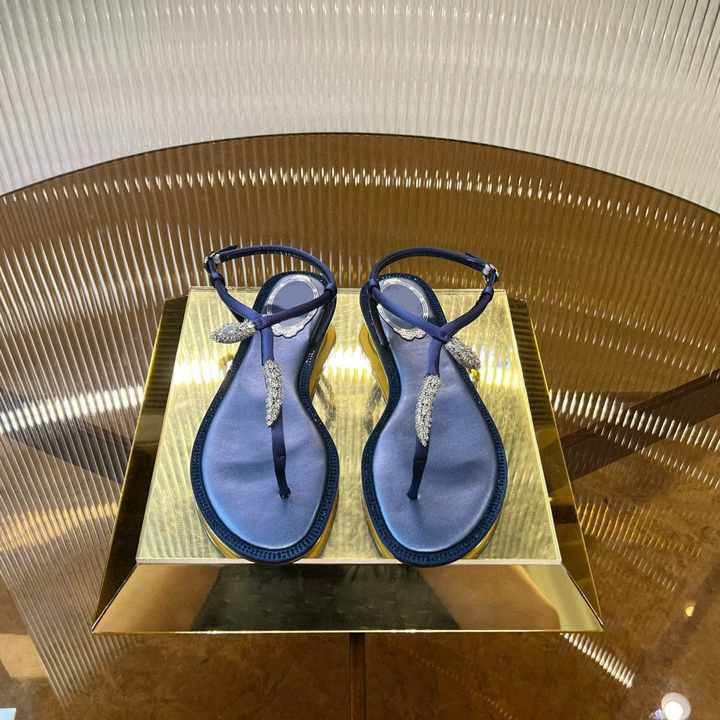 Rhinestone Satin Sandals