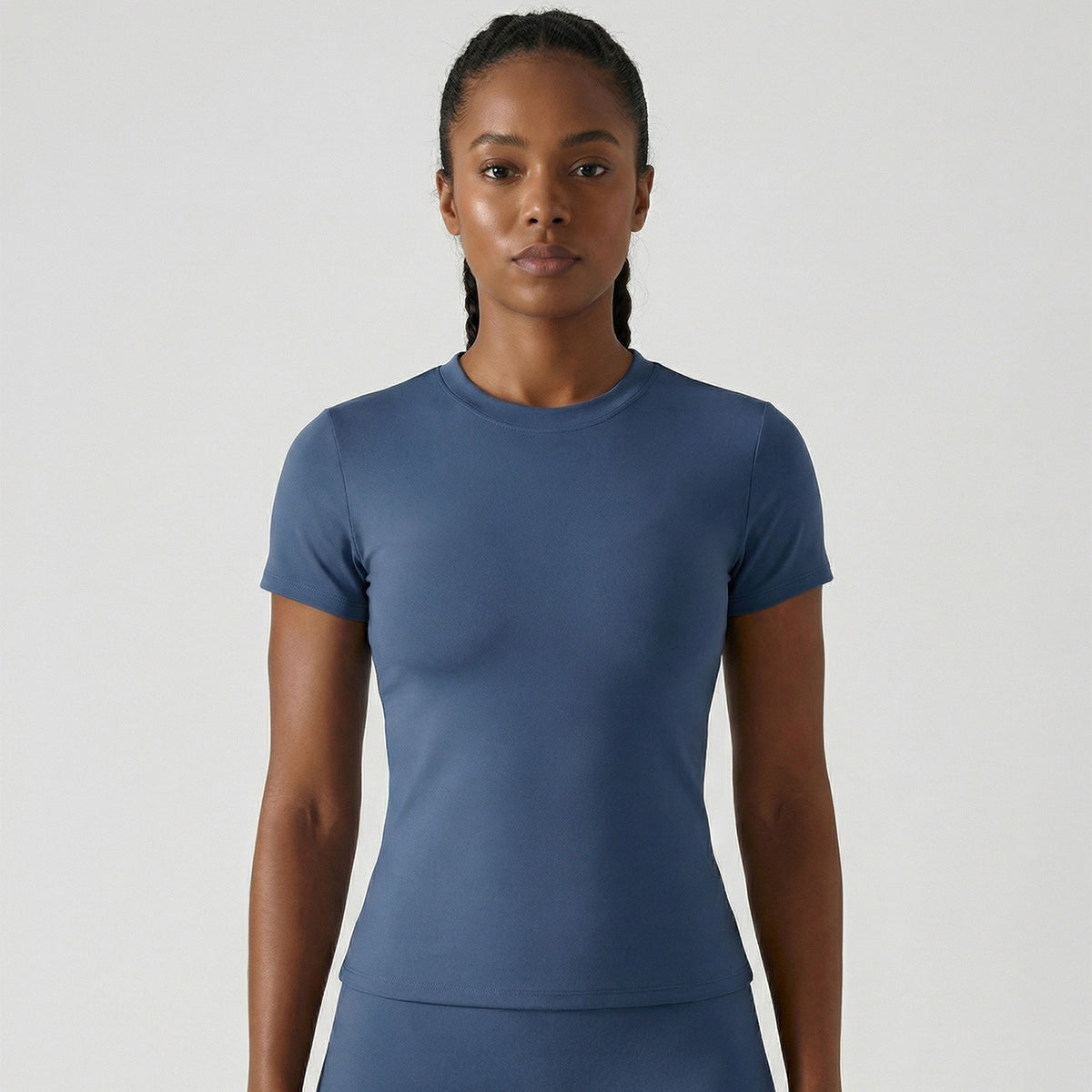 Slim-Fit Short-Sleeve Yoga Top