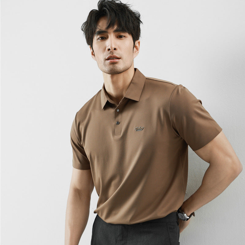 High-Elastic Ice Silk Polo Shirt