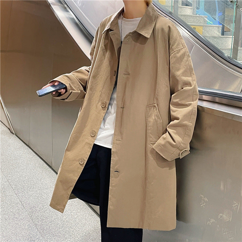 Men's long casual jacket