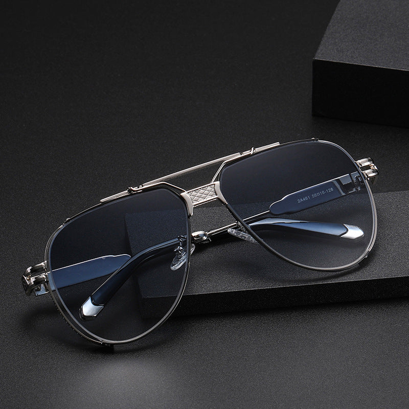 Aviation-Inspired Double-Bar Sunglasses