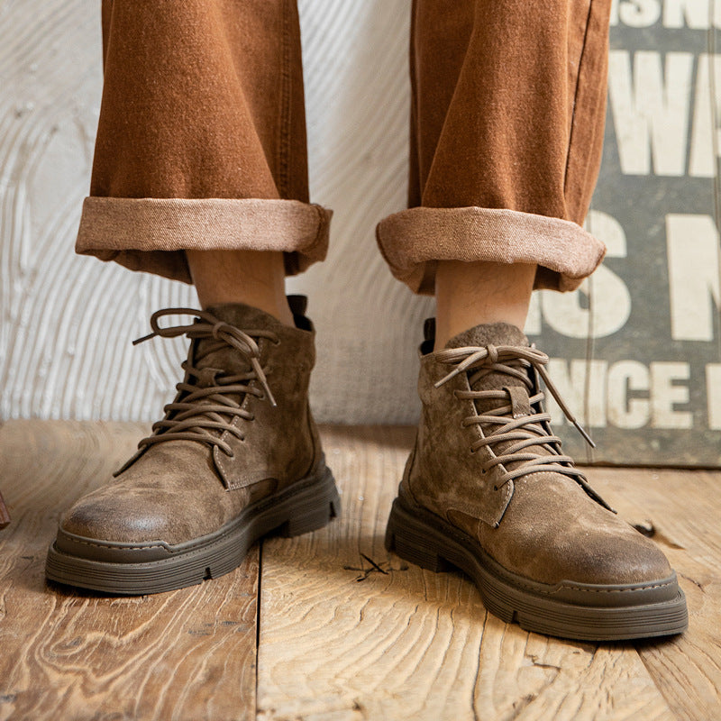 Rugged Lace-Up Work Boots