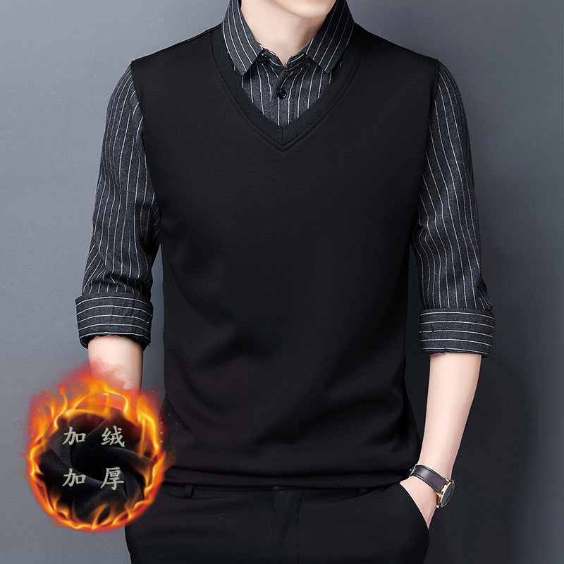 Men’s Layered-Look Thermal Knit