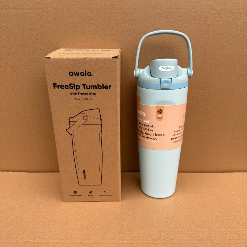 30oz Insulated Stainless Steel Tumbler with Straw