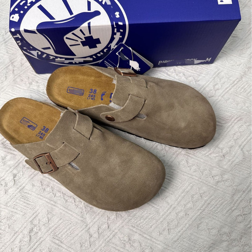 Birkenstock Leather Half-Slippers