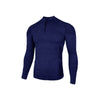Navy blue - seamless jacquard half zipper