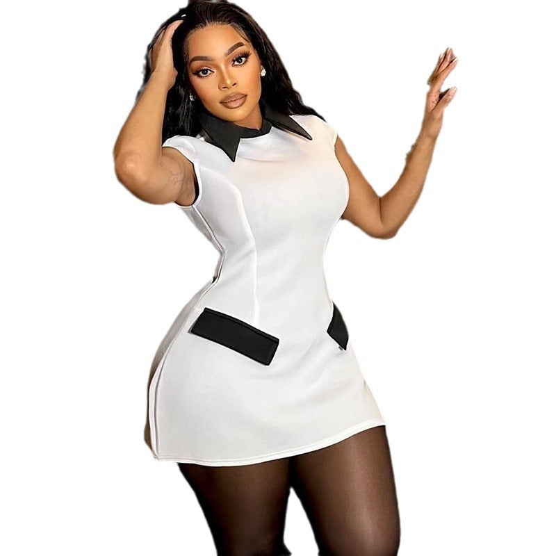 Contrast Pocket Shirt Dress