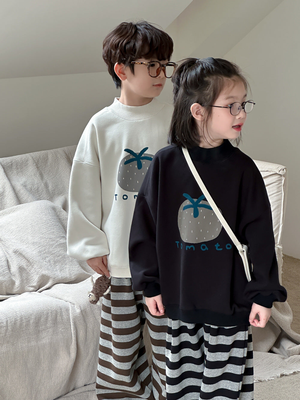 Kids' Letter Fleece Crewneck Sweatshirt