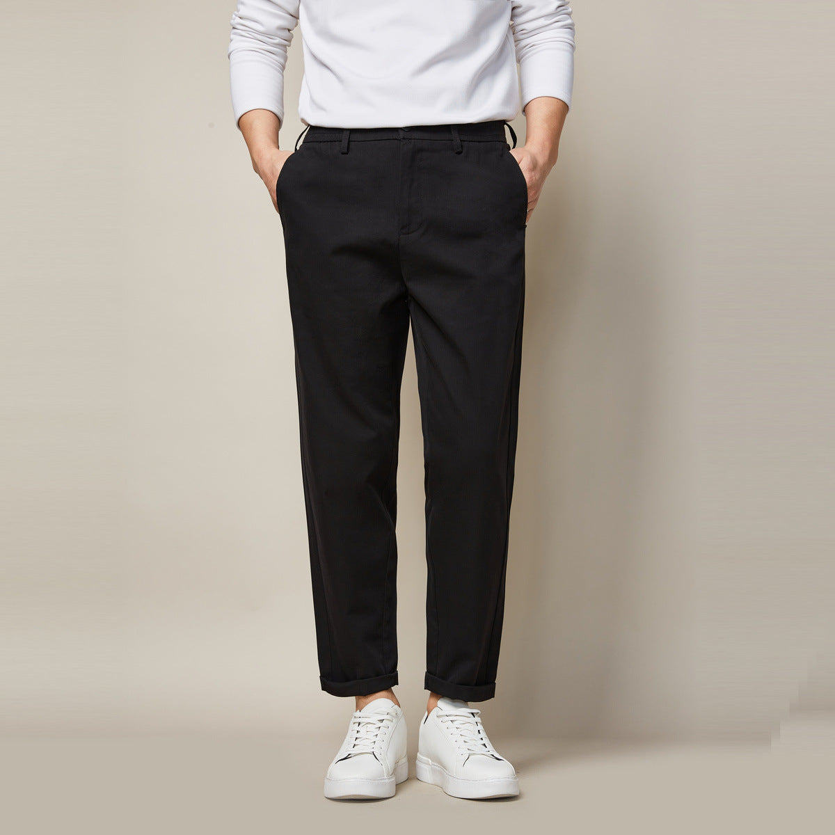 Mid-Waist Casual Pants