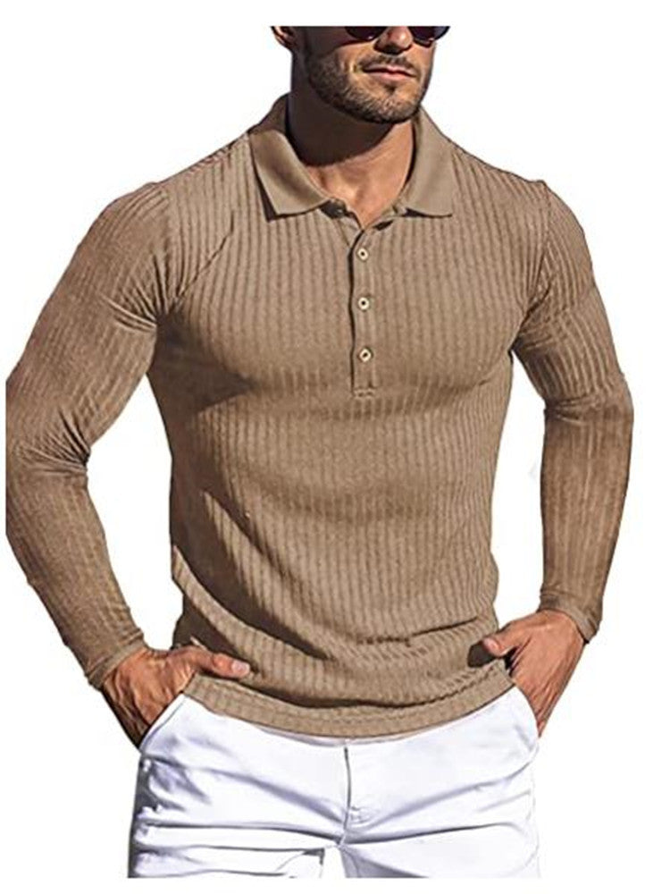 Men's Ribbed Knit Polo