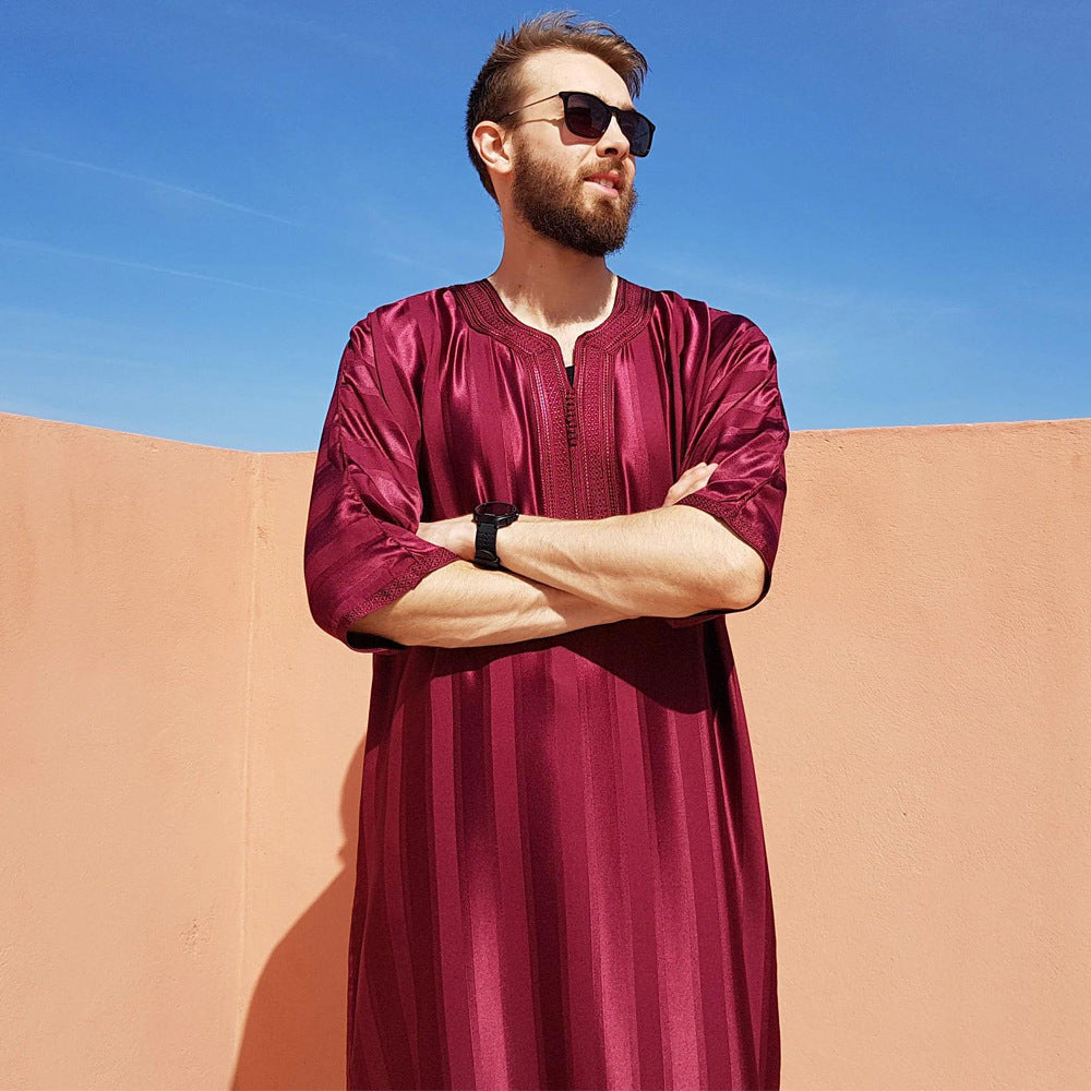 Men's Embroidered Middle Eastern Thobe