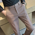 Tailored Slim-Fit Belted Dress Pants