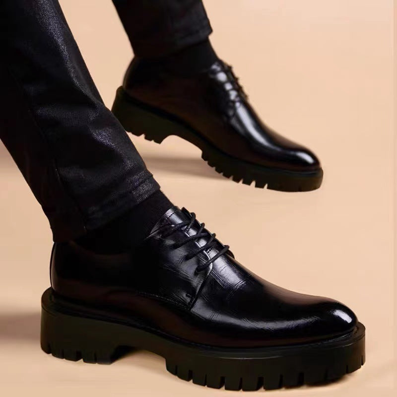 Elevated Lug-Sole Derby Shoes