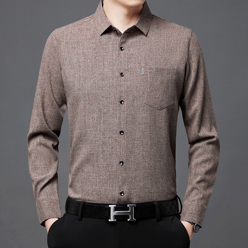 Men's Long-Sleeved Business Casual Shirt