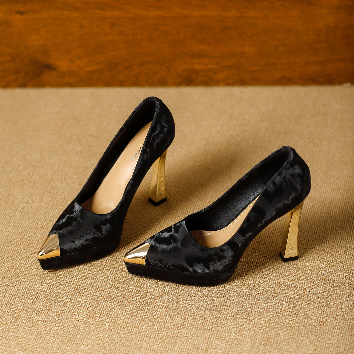 Leopard Print Pointed-Toe Heels