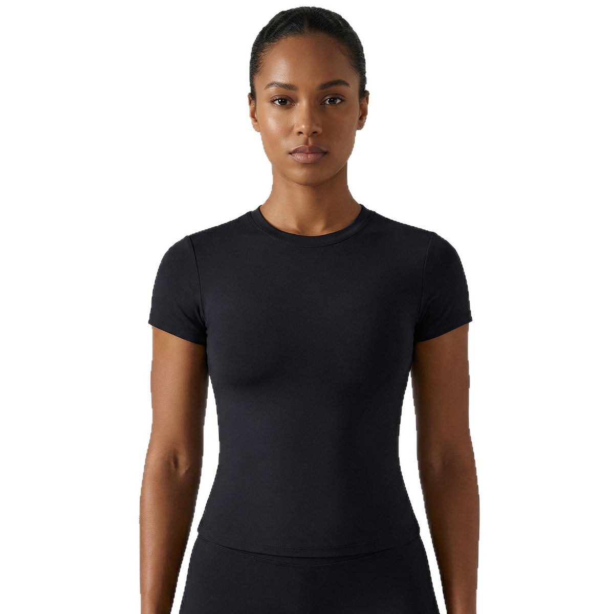 Slim-Fit Short-Sleeve Yoga Top