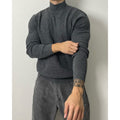 Mock Turtleneck Knit Sweater