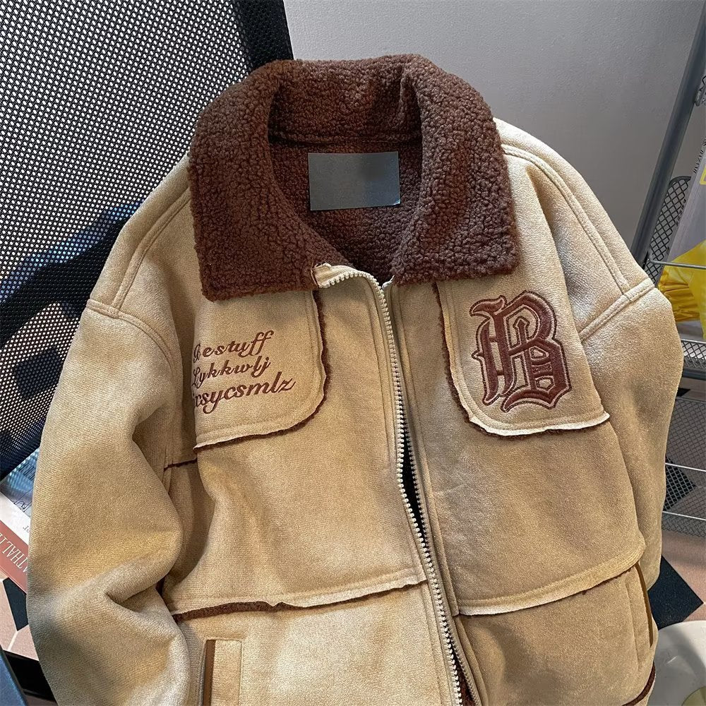 Shearling Lined Suede Jacket