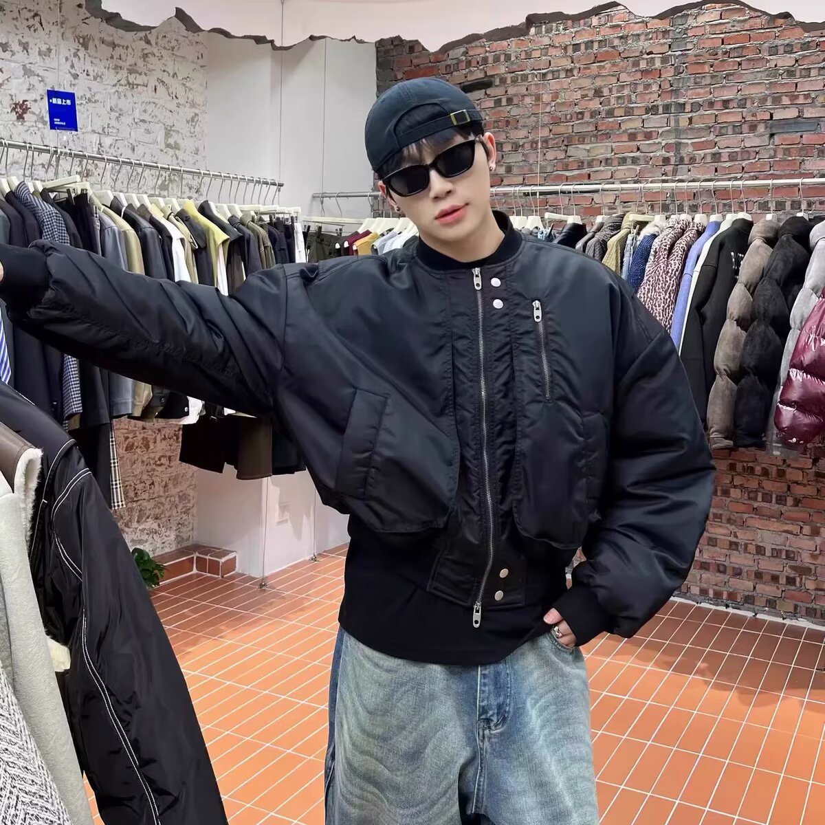 Men’s Oversized Utility Bomber Jacket