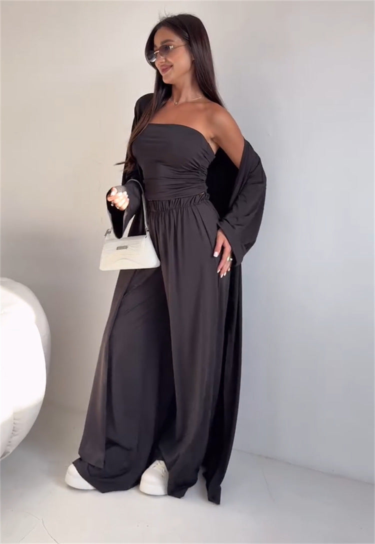 Chic Three Piece Loungewear Set
