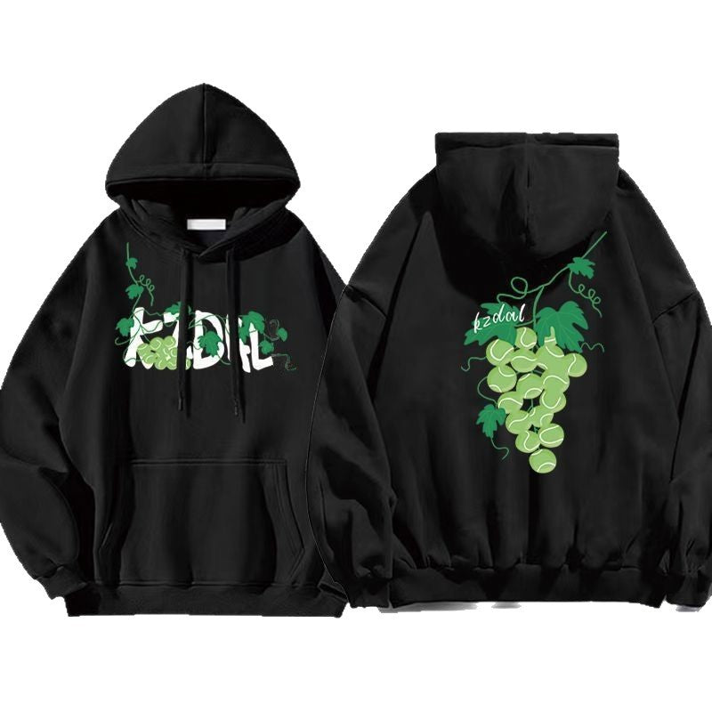 Grape Graphic Pullover Hoodie