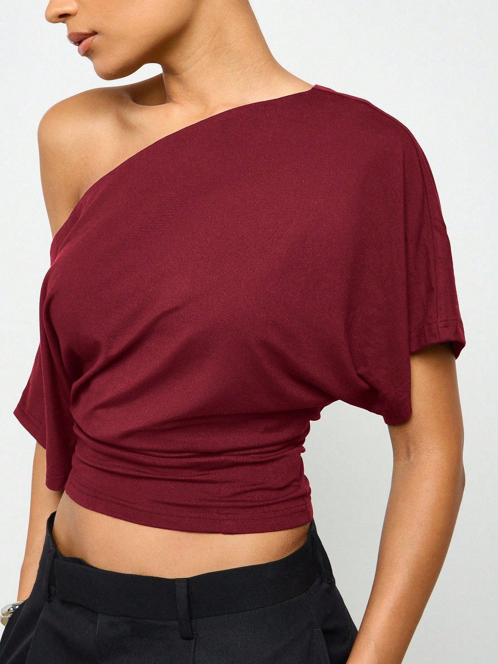 Elegant Off Shoulder Ruched Top