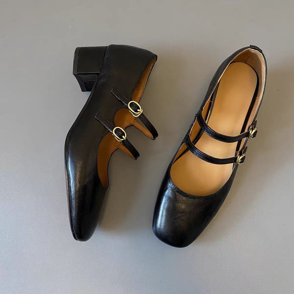Metallic Mary Jane Heels