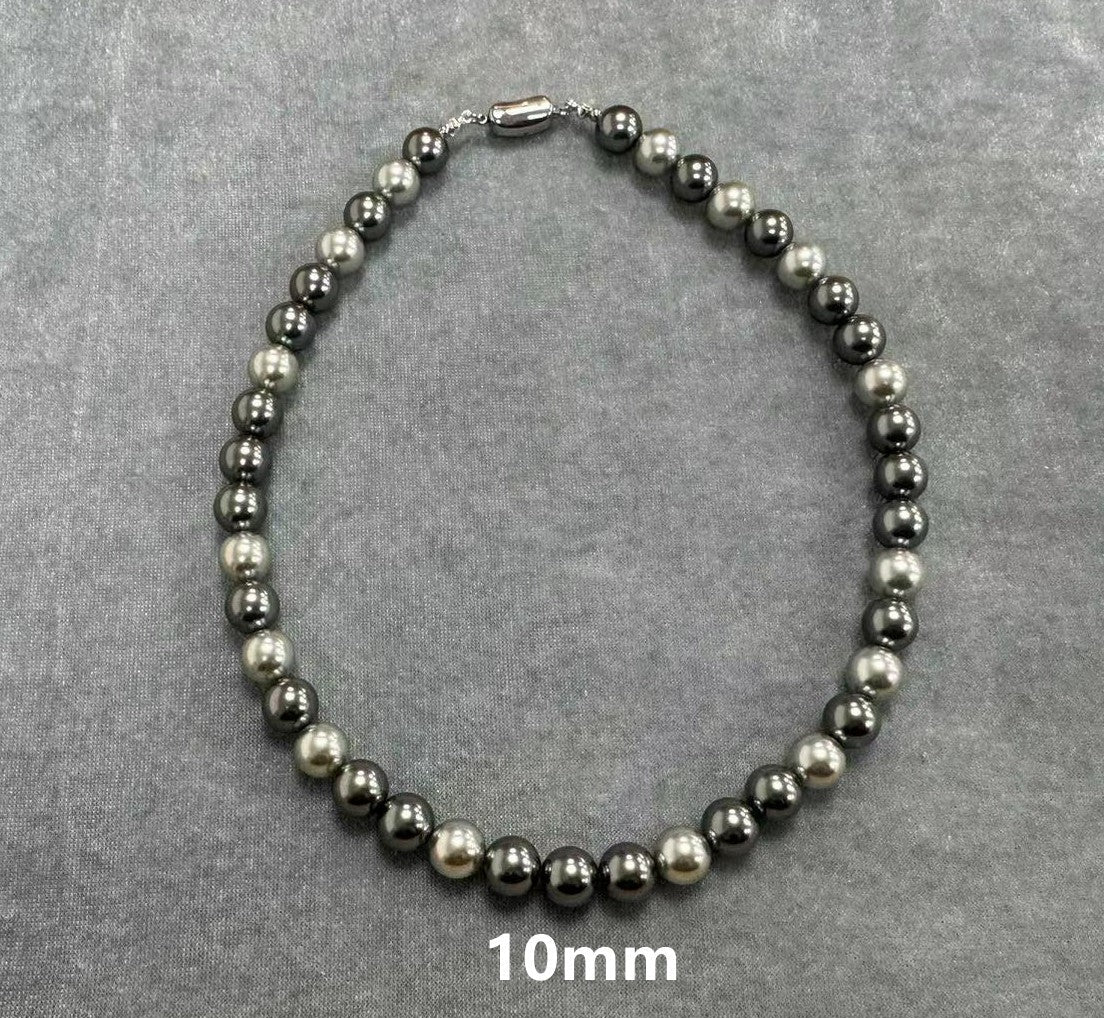 Metallic Pearl Statement Necklace