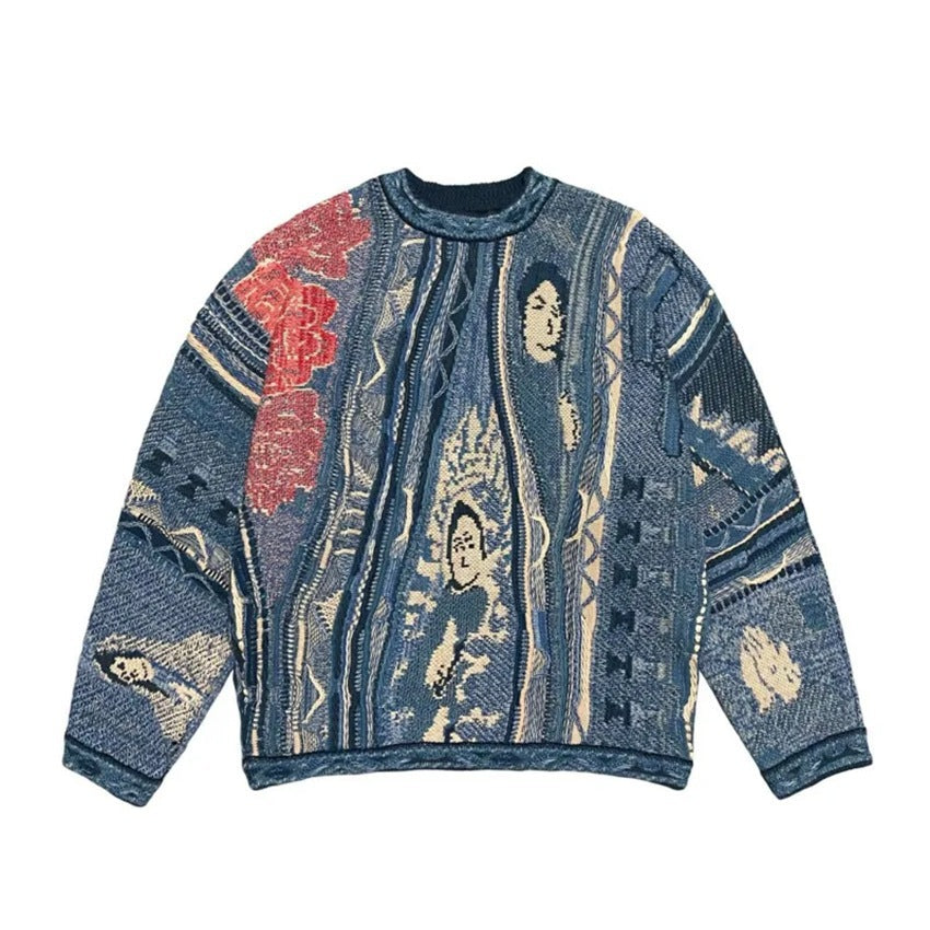 Artisanal 3D Textured Graphic Pullover