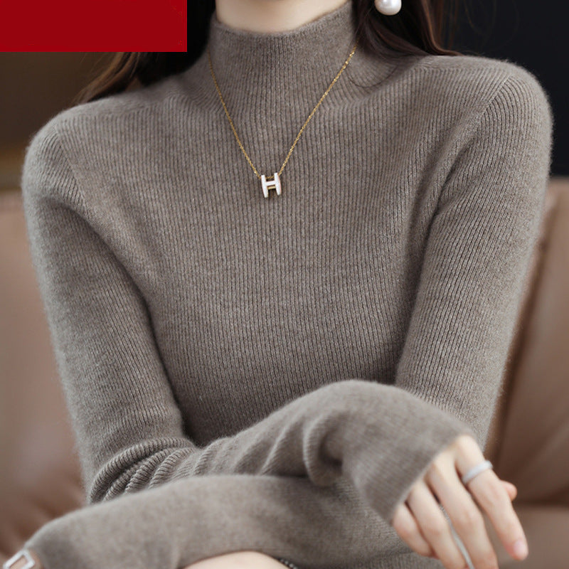 Women's High-Neck Fitted Sweater