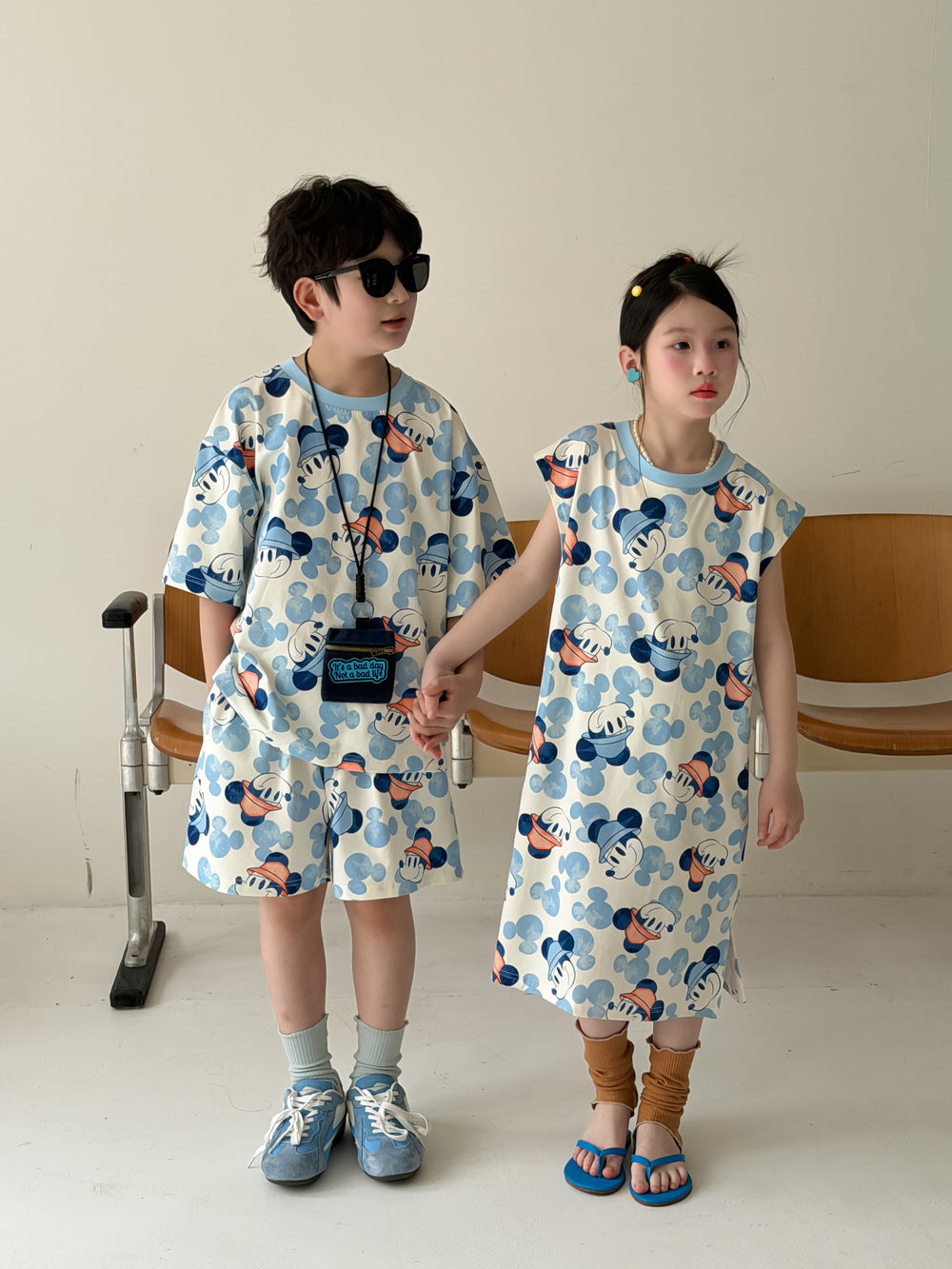 Kids' Cartoon T-Shirt and Shorts Set