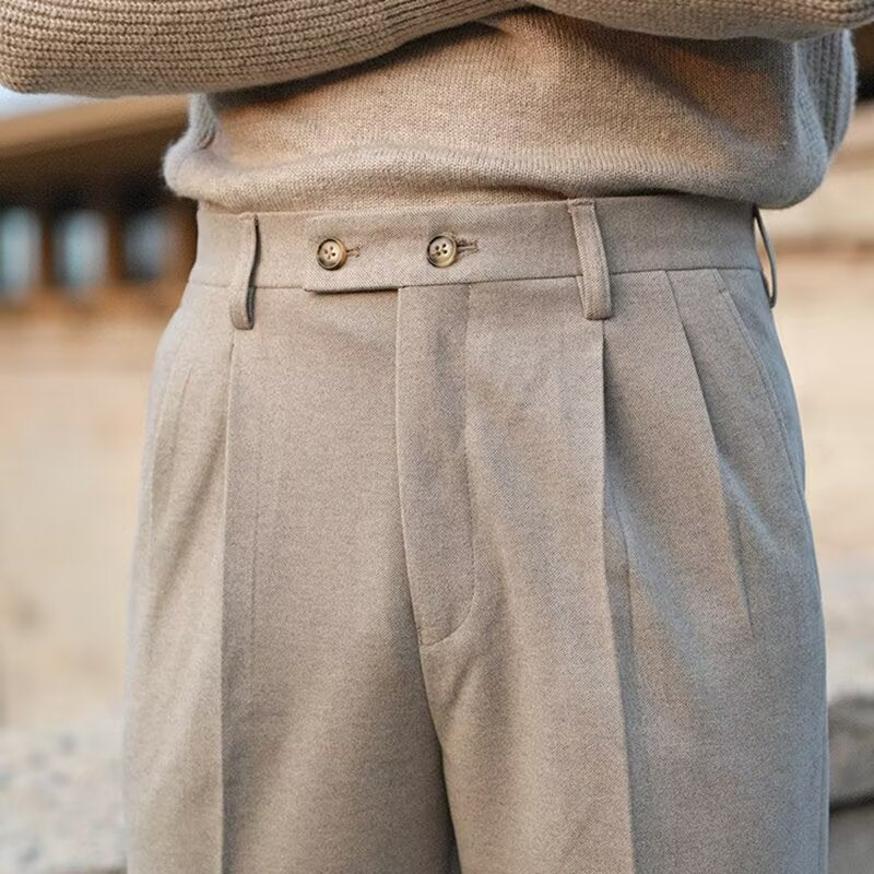 Pleated Wool Trousers