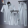 Grey (three-piece set) short sleeve + long + short sleeve