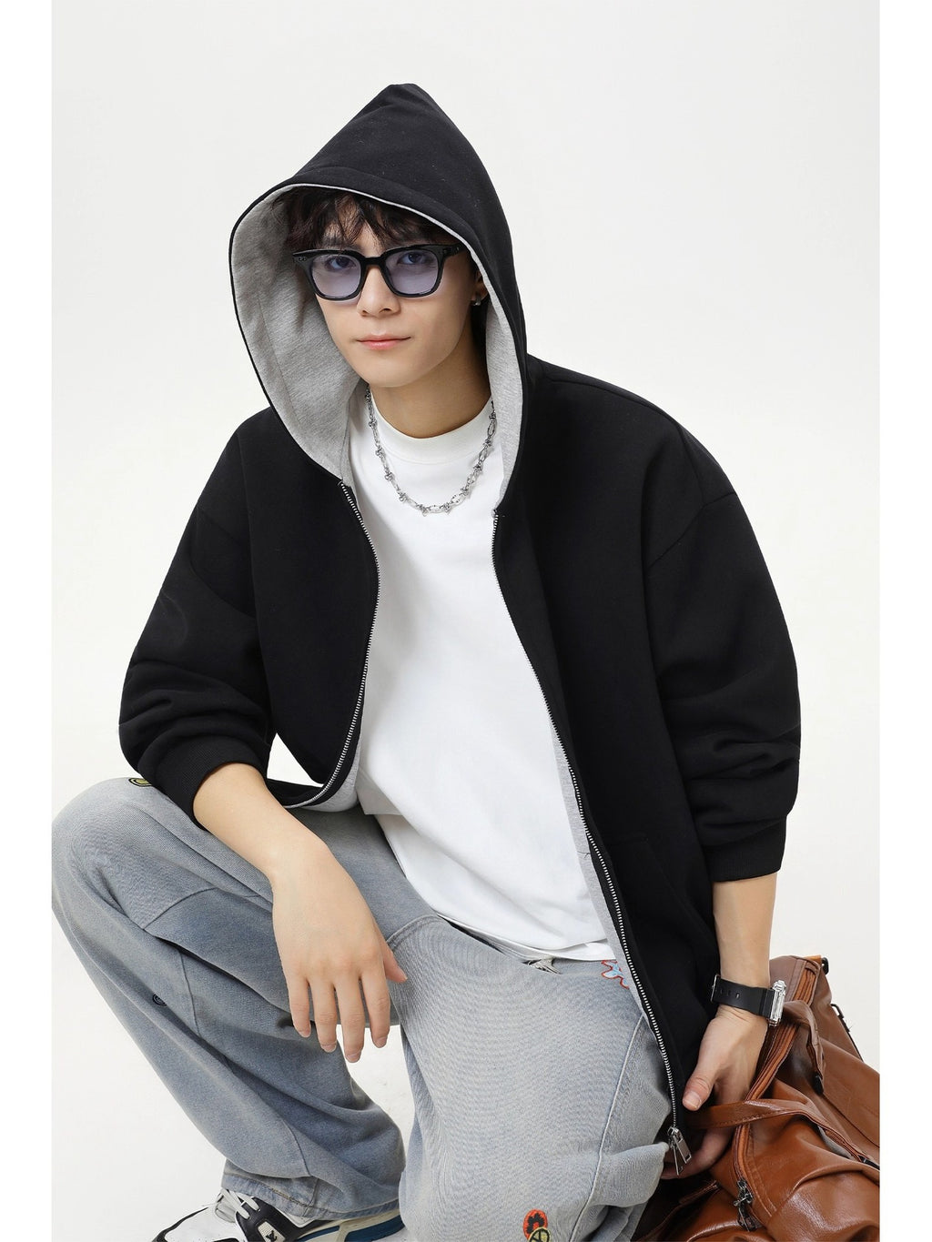 Dual-Zip Hoodie Jacket