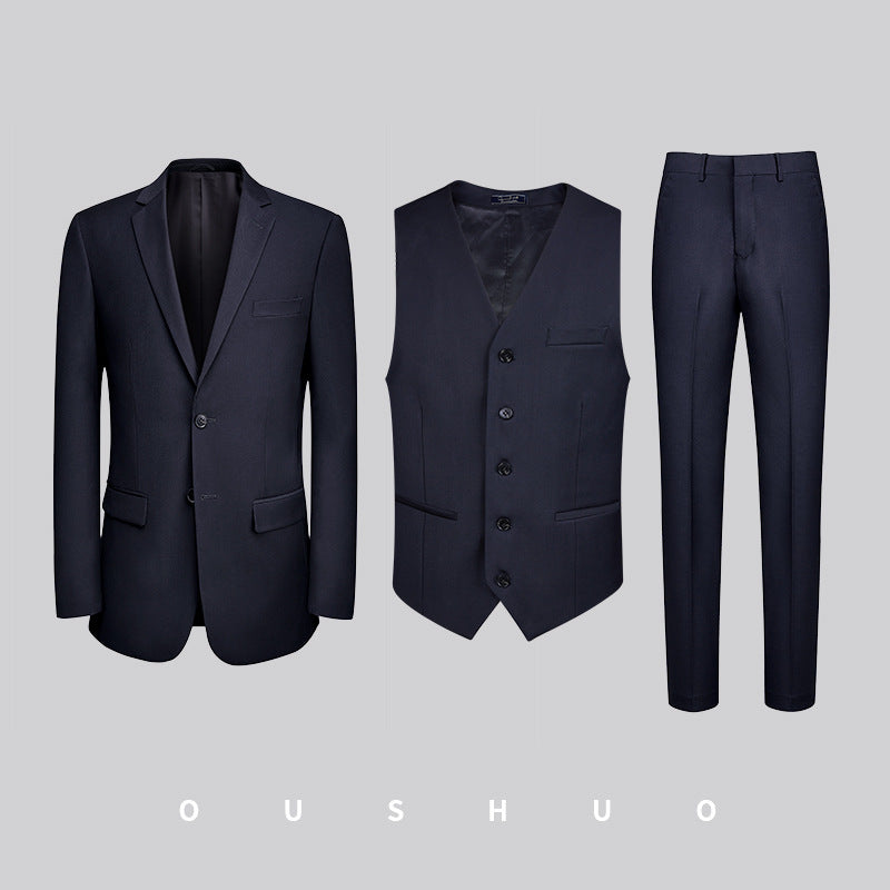 Modern fit suit with optional vest