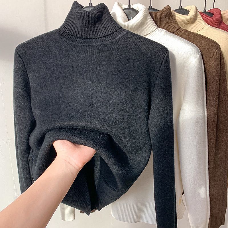 Plush-Lined Turtleneck Sweater.