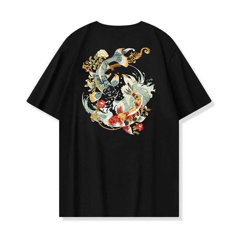 Embroidered Koi T-Shirt