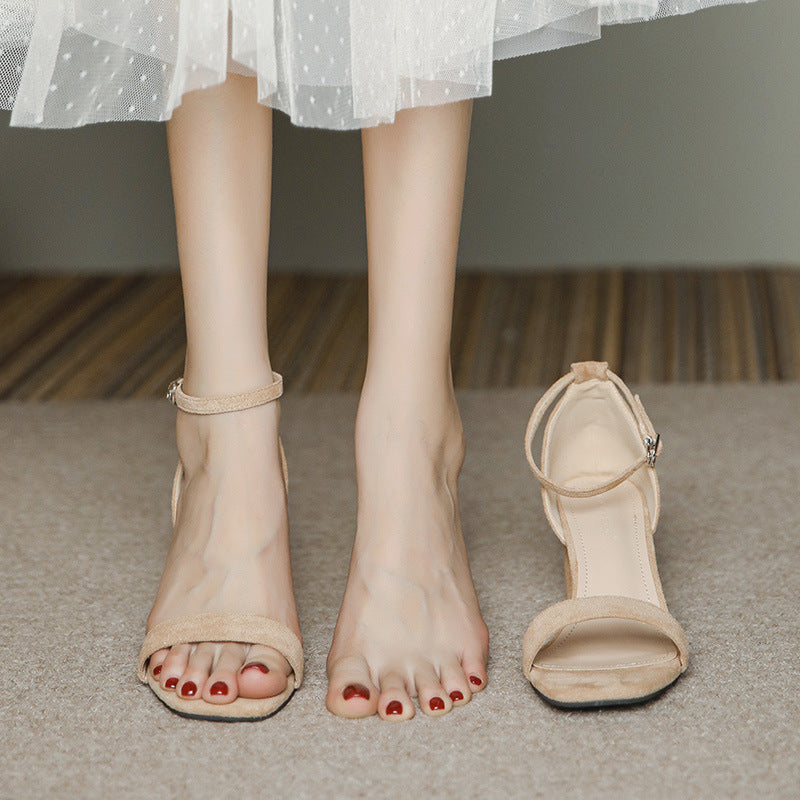 Square-Toe High-Heels